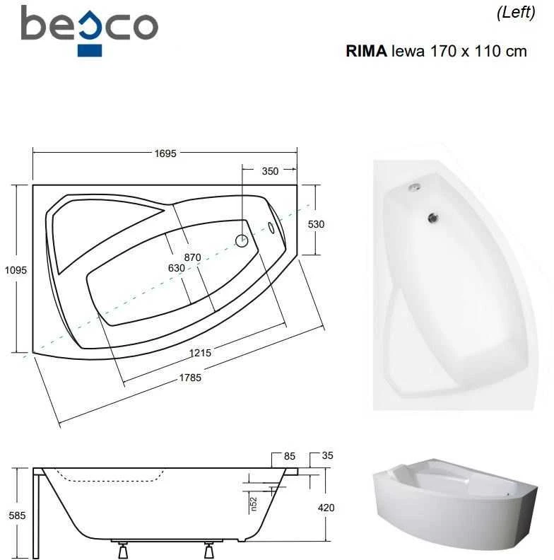 Vonia Besco Rima, 170 x 110 cm, kairinė