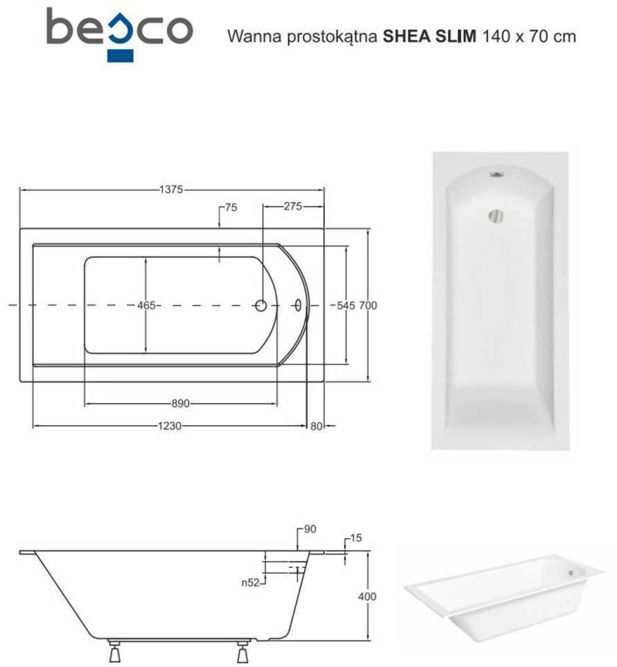 Vonia Besco Shea Slim, 140 x 70 cm