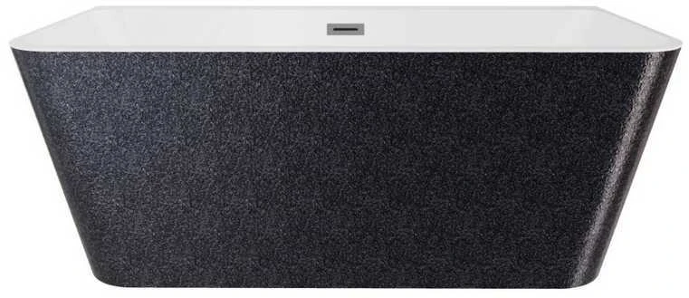 Vonia Besco Varya Glam Graphite, 170 x 80 cm, su chrome sifonu