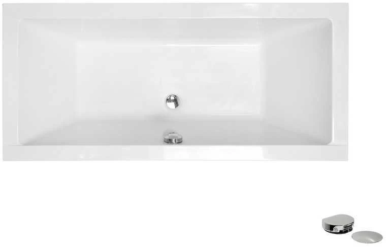 Vonia Besco Vera, 170 x 75 cm, be apdailos, su sifonu su pripildymu chrome