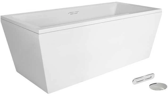 Vonia Besco Vera, 170 x 75 cm, su sifonu su persipylimu slim chrome
