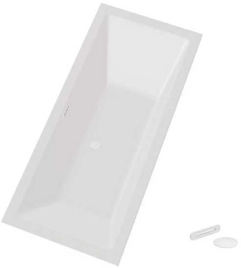 Vonia Besco Vera, 180 x 80 cm, be apdailos, su sifonu su persipylimu slim baltu