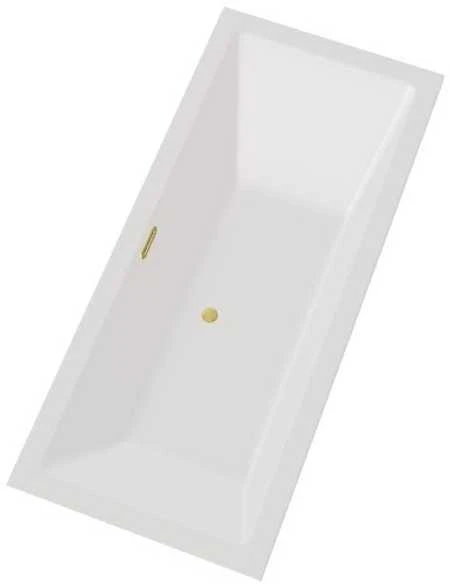 Vonia Besco Vera, 180 x 80 cm, be apdailos, su sifonu su persipylimu slim auksiniu