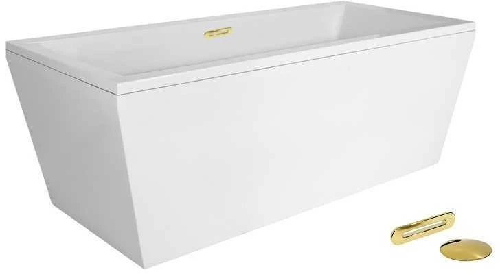 Vonia Besco Vera, 180 x 80 cm, su sifonu su persipylimu slim auksiniu
