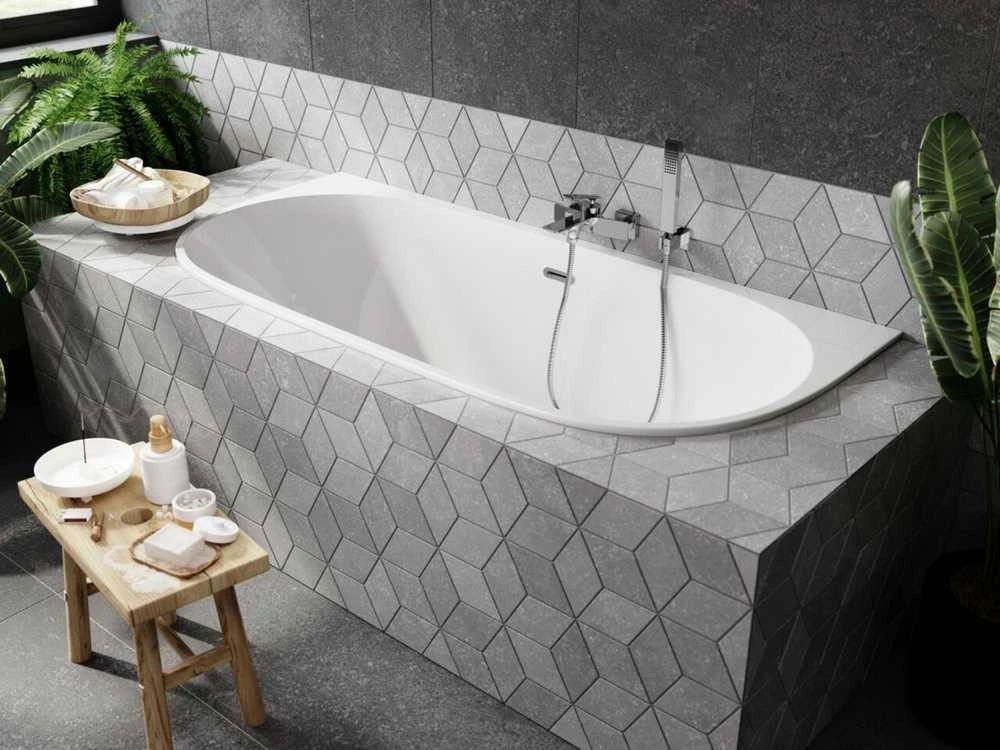 Vonia Besco Vica Slim+, 170 x 80 cm, su chrome sifonu