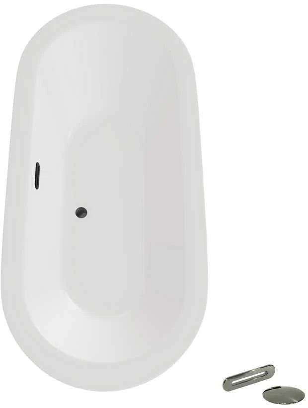 Vonia Besco Victoria, 160 x 75 cm, be apdailos, su sifonu su persipylimu slim grafito