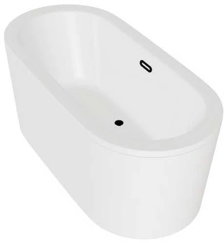 Vonia Besco Victoria, 160 x 75 cm, su sifonu su persipylimu slim juodu