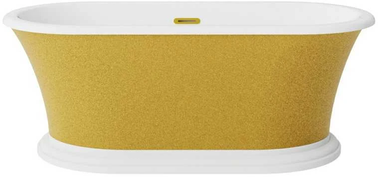 Vonia Besco Ziva Glam Gold, 160 x 75 cm, su sifonu su persipylimu slim auksinis