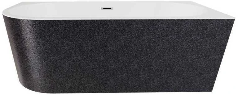 Vonia Besco Zoya Glam Graphite, 150 x 75 cm, dešininė, su chrome sifonu