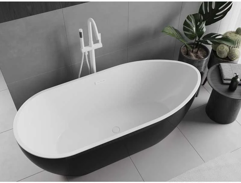 Vonia Mexen Eos, 150 x 75 cm, Baltas/Juodas + Baltas persipylimas