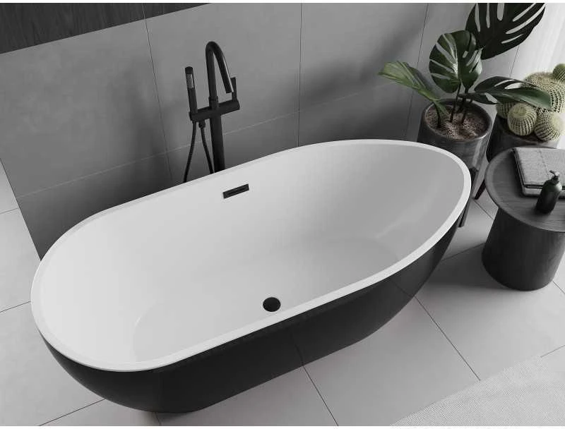 Vonia Mexen Eos, 150 x 75 cm, Baltas/Juodas + Juodas persipylimas