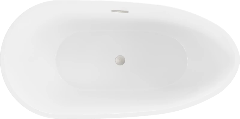Vonia Mexen Eos, 170 x 75 cm, Baltas + Brushed nickel persipylimas