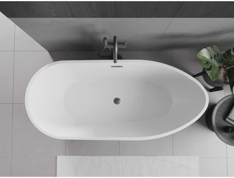 Vonia Mexen Eos, 170 x 75 cm, Baltas + Brushed gun pilka persipylimas