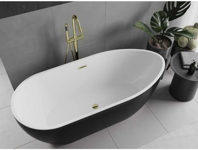 Vonia Mexen Eos, 170 x 75 cm, Baltas/Juodas + Gold persipylimas