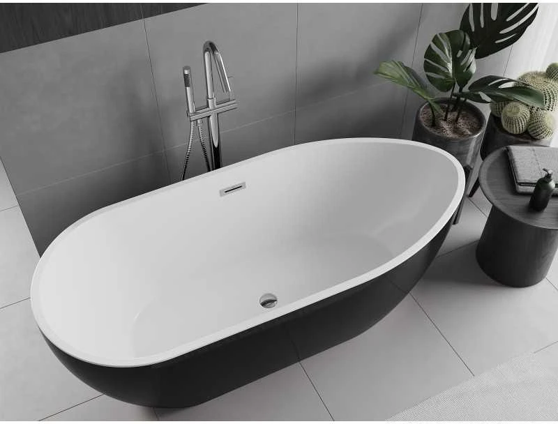 Vonia Mexen Eos, 170 x 75 cm, Baltas/Juodas + Chrome persipylimas