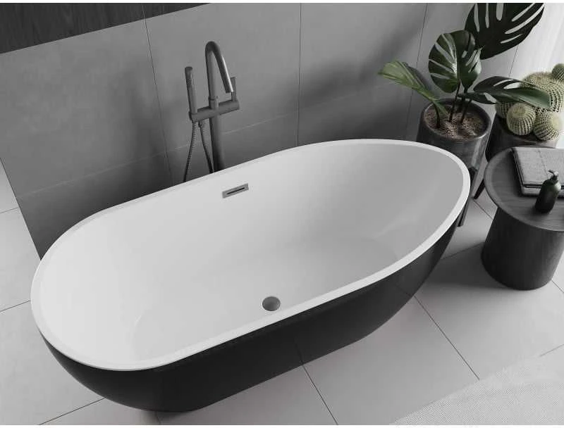 Vonia Mexen Eos, 170 x 75 cm, Baltas/Juodas + Gun metal persipylimas