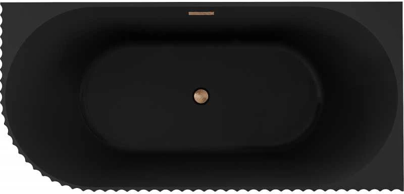 Vonia Mexen Gia, dešininė, 150 x 75 cm, Juodas matt + Brushed copper persipylimas