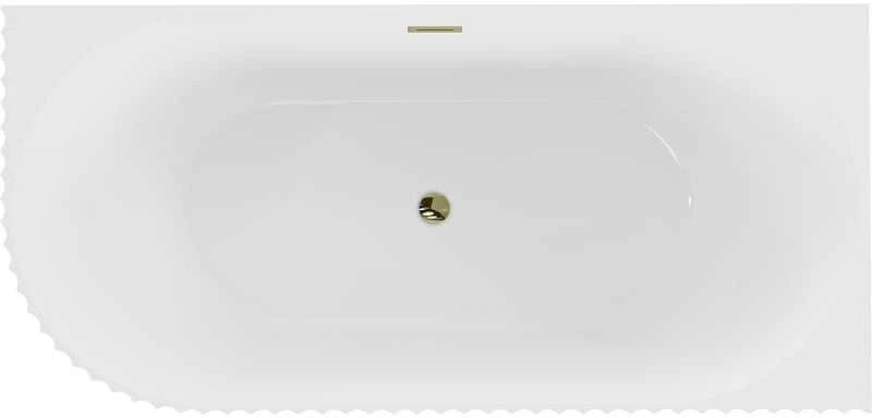 Vonia Mexen Gia, dešininė, 150 x 75 cm, Baltas gloss + Gold persipylimas