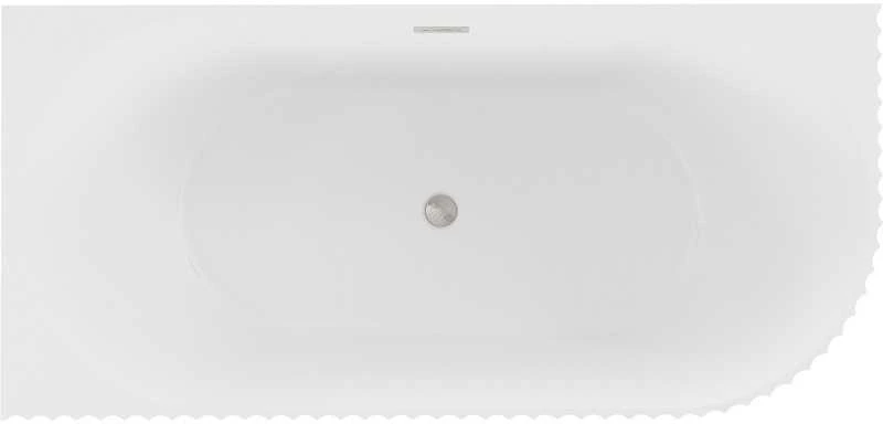 Vonia Mexen Gia, kairinė, 150 x 75 cm, Baltas matt + Brushed nickel persipylimas