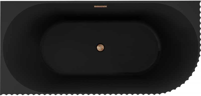 Vonia Mexen Gia, kairinė, 150 x 75 cm, Juodas matt + Brushed copper persipylimas