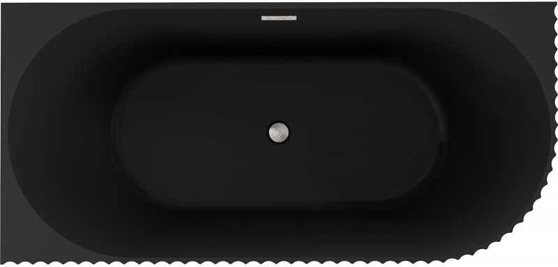 Vonia Mexen Gia, kairinė, 150 x 75 cm, Juodas matt + Brushed nickel persipylimas