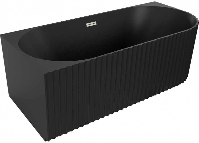 Vonia Mexen Gia, kairinė, 170 x 80 cm, Juodas matt + Brushed nickel persipylimas