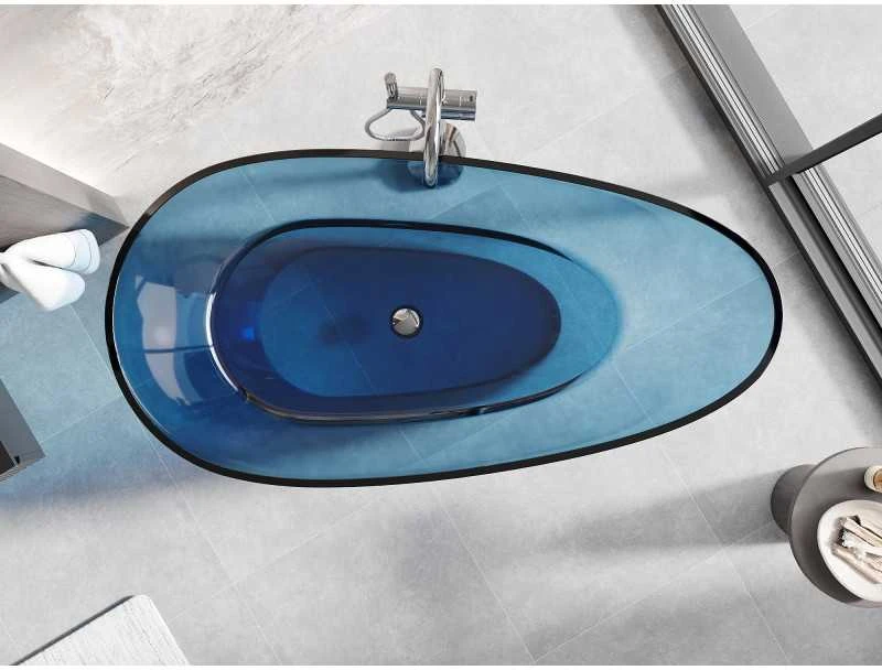 Vonia Mexen Glass Denim Transparent, 170 x 85 cm, su chromo dangteliu