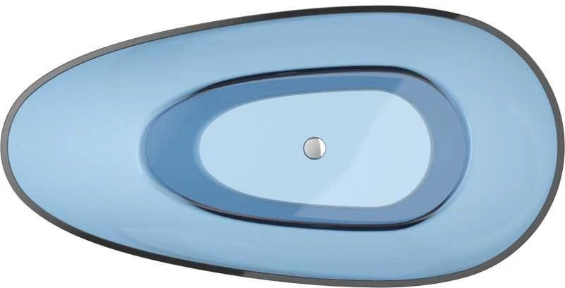 Vonia Mexen Glass Denim Transparent, 170 x 85 cm, su chromo dangteliu