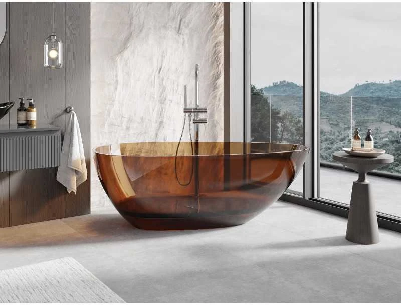 Vonia Mexen Glass Earth Transparent, 170 x 85 cm, su chromo dangteliu