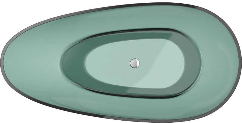 Vonia Mexen Glass Teal Transparent, 170 x 85 cm, su chromo dangteliu