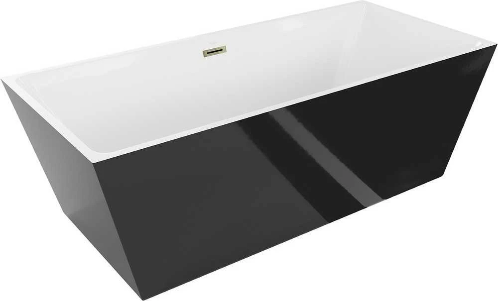 Vonia Mexen Lita su sifonu, 170 x 75 cm, Baltas/Juodas+Gold