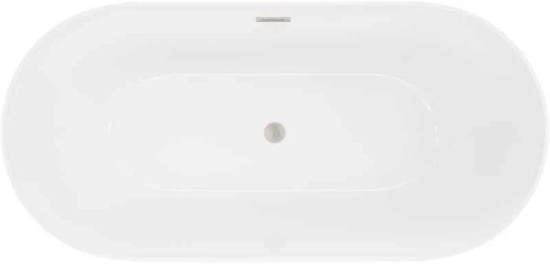 Vonia Mexen Luna Slim, 170 x 75 cm, Baltas + Brushed nickel persipylimas