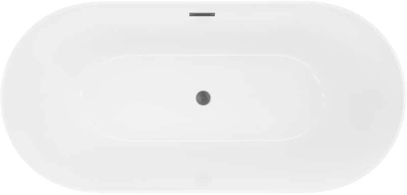 Vonia Mexen Luna Slim, 170 x 75 cm, Baltas + Brushed gun pilka persipylimas