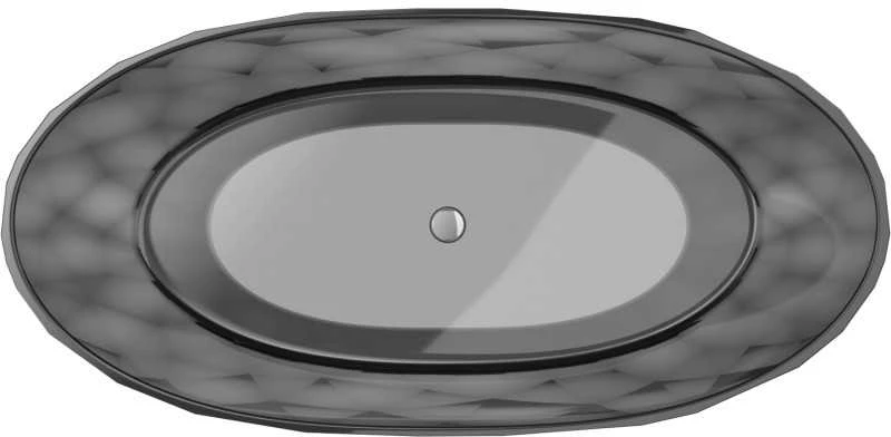 Vonia Mexen Orax Juodas Transparent, 170 x 80 cm, su chromo dangteliu - 58081708013