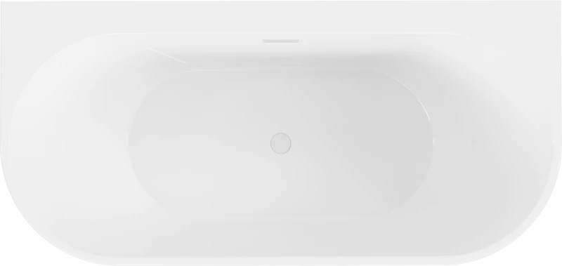 Vonia Mexen Oval+, 170 x 80 cm, Baltas + Baltas persipylimas