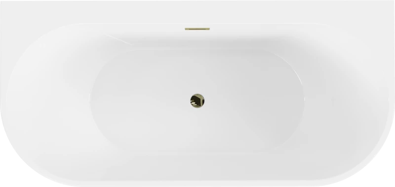 Vonia Mexen Oval+, 170 x 80 cm, Baltas + Gold persipylimas