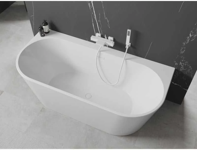 Vonia Mexen Oval+, 170 x 80 cm, Baltas + Baltas persipylimas