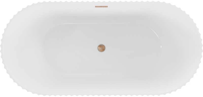 Vonia Mexen Paola, 150 x 75 cm, Baltas gloss + Brushed copper persipylimas