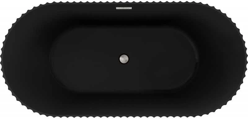 Vonia Mexen Paola, 150 x 75 cm, Juodas matt + Brushed nickel persipylimas