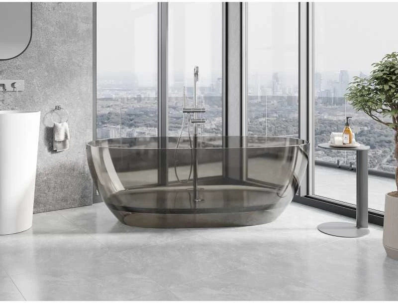 Vonia Mexen Pure Bronze Transparent, 170 x 80 cm, su chromo dangteliu - 58071708018