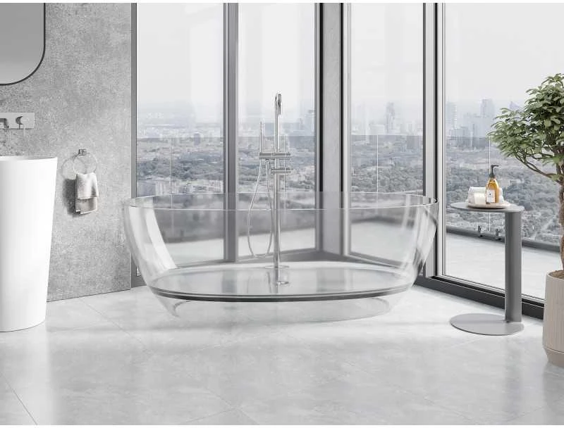 Vonia Mexen Pure Clear Transparent, 170 x 80 cm, su chromo dangteliu
