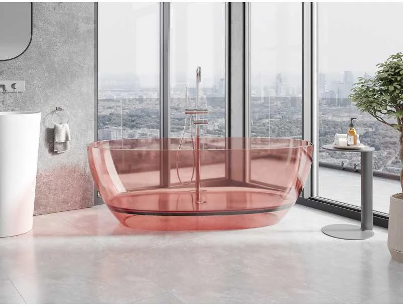 Vonia Mexen Pure Coral Transparent, 170 x 80 cm, korek chrom - 58071708004