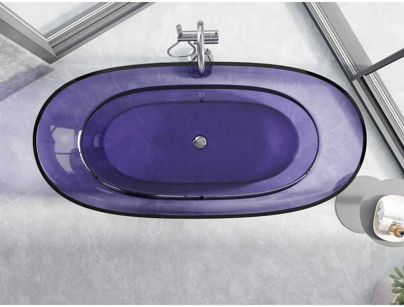 Vonia Mexen Pure Dark Slate Mėlyna Transparent, 170 x 80 cm, korek chrom - 58071708010