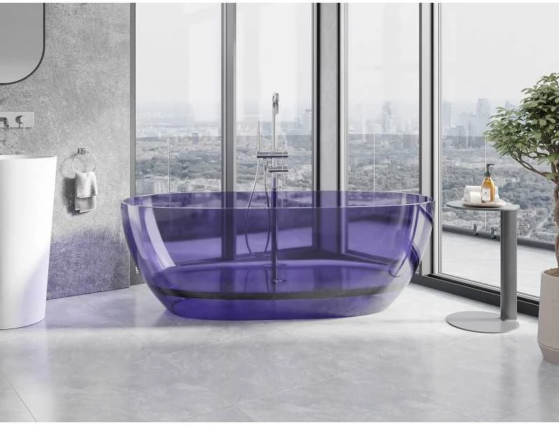 Vonia Mexen Pure Dark Slate Mėlyna Transparent, 170 x 80 cm, korek chrom - 58071708010