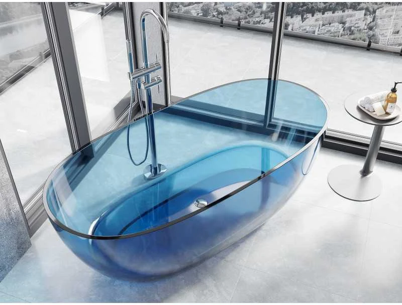 Vonia Mexen Pure Denim Transparent, 170 x 80 cm, su chromo dangteliu