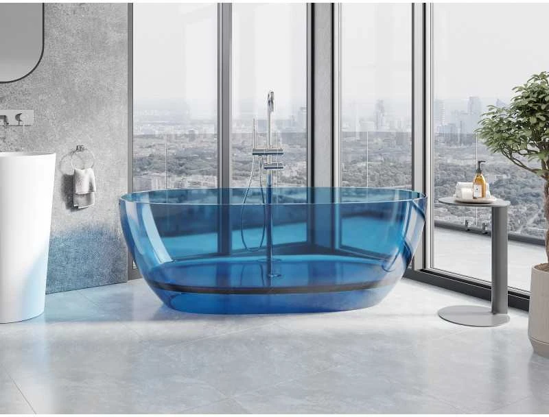 Vonia Mexen Pure Denim Transparent, 170 x 80 cm, su chromo dangteliu