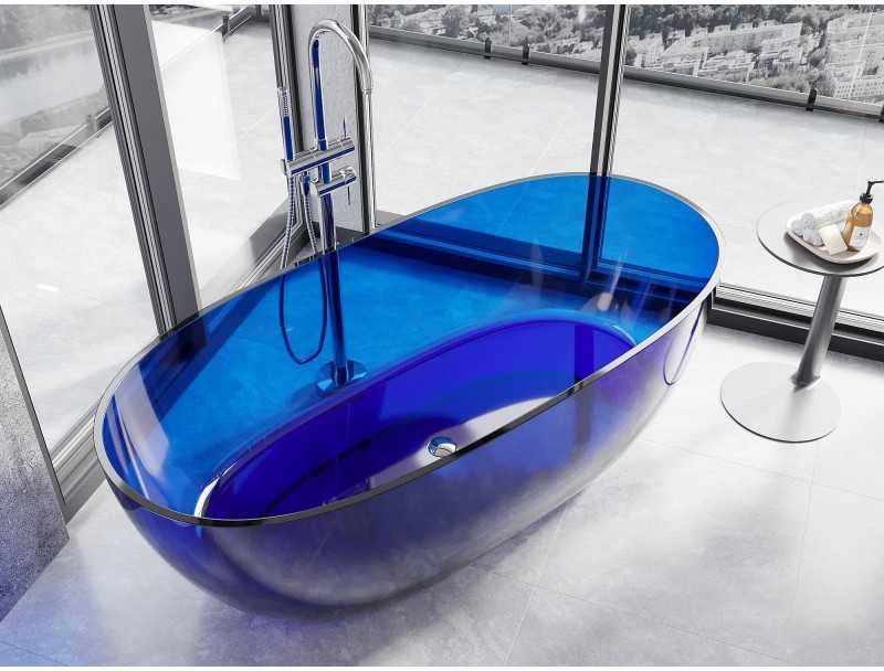 Vonia Mexen Pure Sapphire Transparent, 170 x 80 cm, su chromo dangteliu - 58071708016