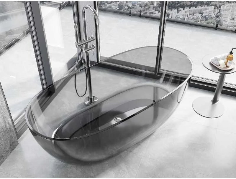 Vonia Mexen Pure Smoke Transparent, 170 x 80 cm, su chromo dangteliu
