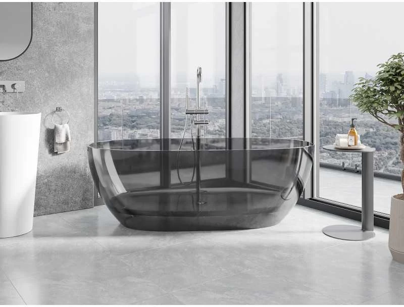 Vonia Mexen Pure Smoke Transparent, 170 x 80 cm, su chromo dangteliu