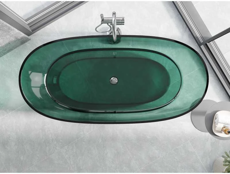 Vonia Mexen Pure Teal Transparent, 170 x 80 cm, su chromo dangteliu